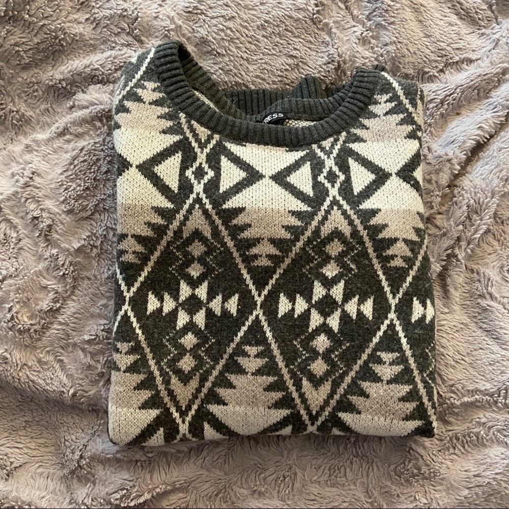 Express | Aztec Knit Sweater - Picture 2 of 2